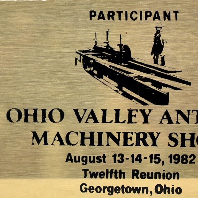 1982 Ohio Valley Antique Machinery Show Reunion Car Meet Georgetown Participant
