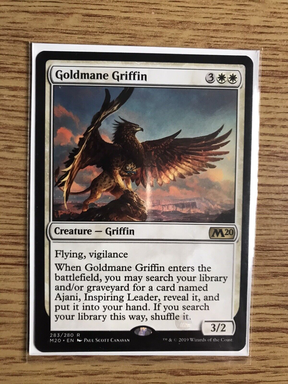MTG magic the gathering Core Set 2020 goldmane griffin rare NM Card