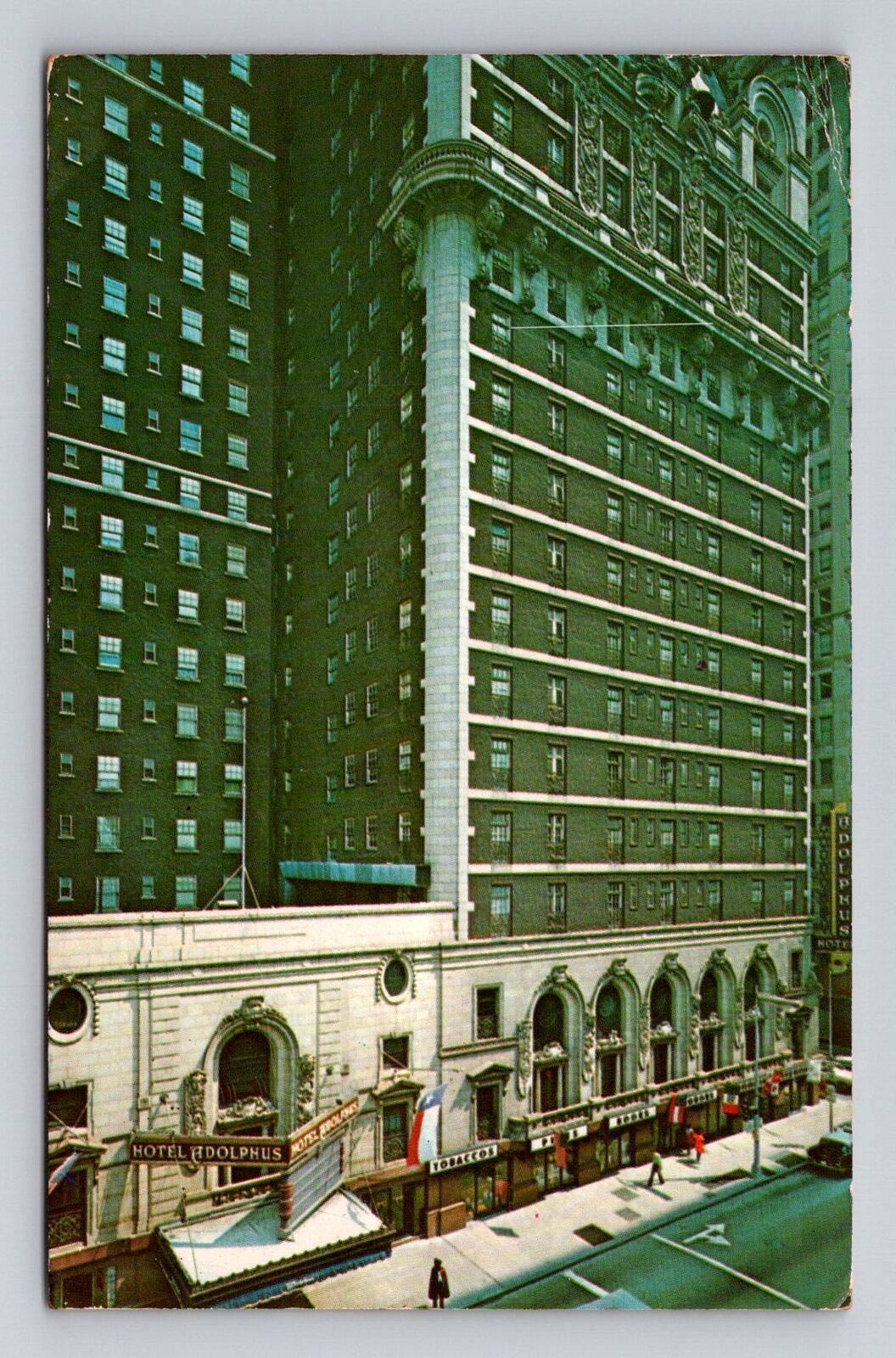 Dallas TX-Texas, Hotel Adolphus Advertising, Antique, Vintage Souvenir Postcard