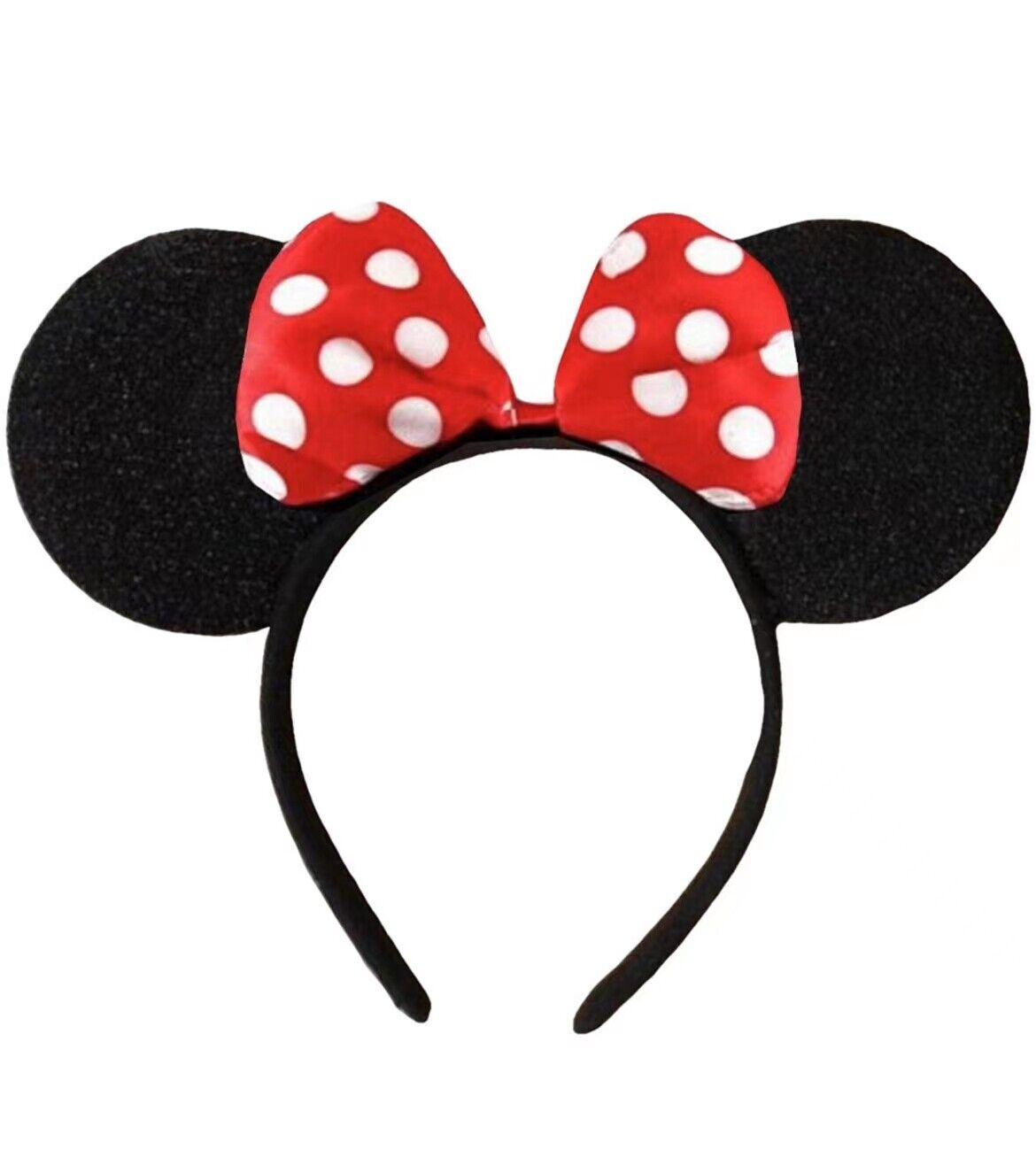Minnie Mouse Ears -  Red polka dot Bow Minnie Ears  / Disney Party / Disney Ears