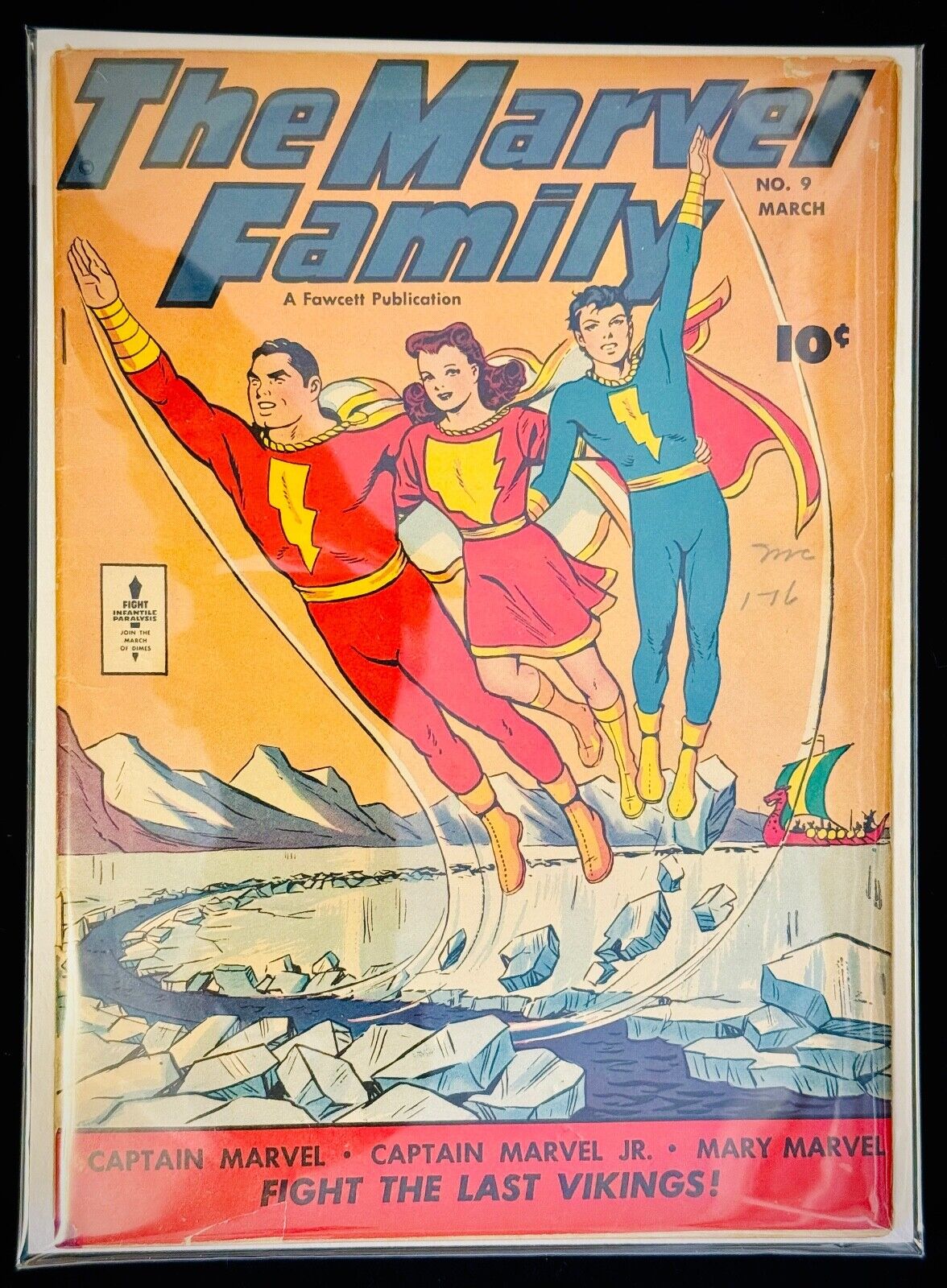 The Marvel Family #9 (1947 Fawcett) Rare Golden Age Captain Marvel Shazam⚡🔥