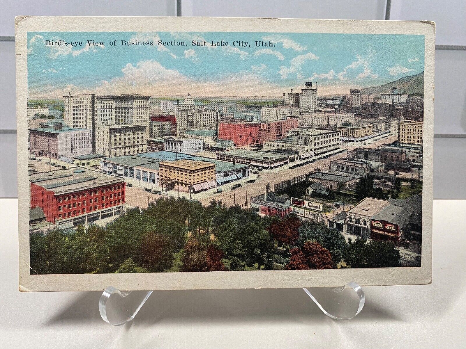 c1920s Salt Lake City, Utah - Business Section View - Vintage Unposted Postcard
