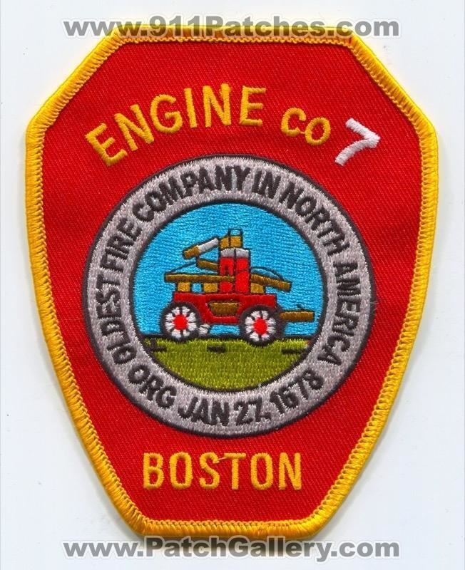 Boston Fire Department Engine 7 Patch Massachusetts MA