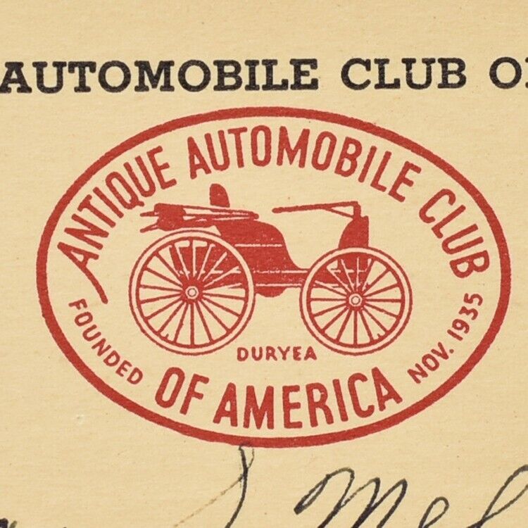 1953 Antique Automobile Club AACA Membership Mihran Melkonian Iroquois New York