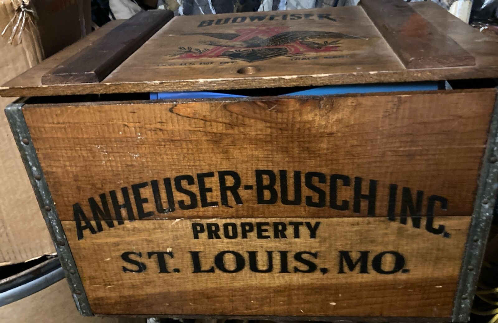 Vintage Anheuser-Busch Wooden Crate 