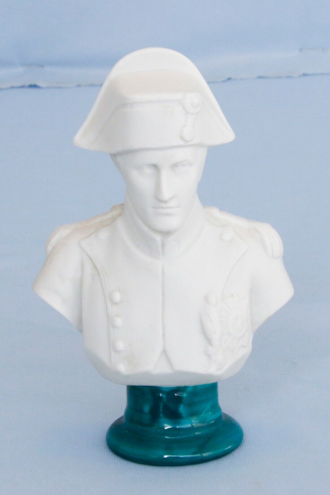 Antique White Bisque Porcelain Bust French Emperor Napoleon Bonaparte Waterloo