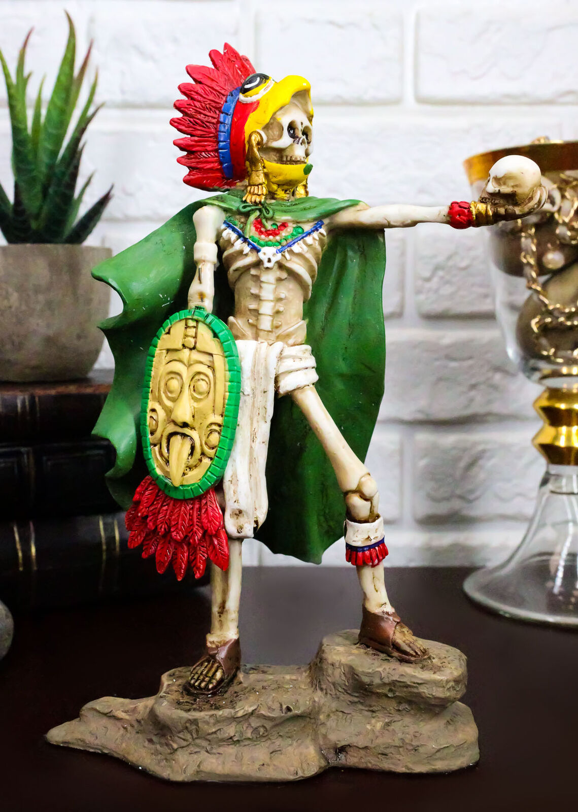 Day of the Dead Skull Skeleton Aztec Eagle Warrior Collectible Figurine Statue