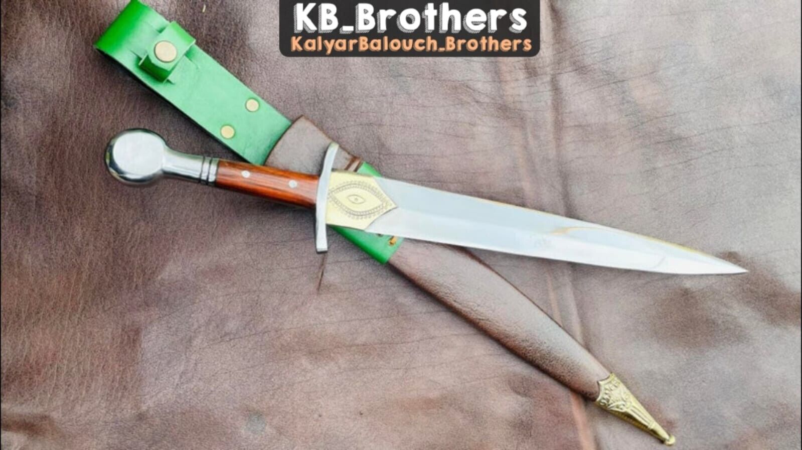 Custom & Handmade Carbon Steel Blade MERRY Sword-Dagger-Full Tang-20-inches.