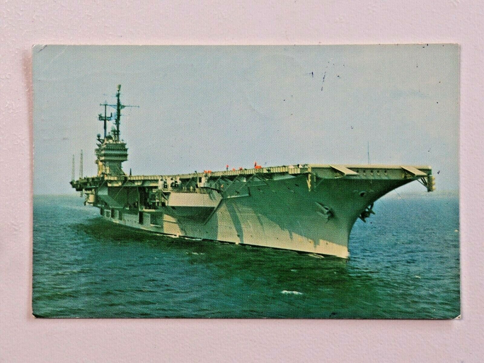 Vtg. U.S.S. Saratoga Warship 1966 Post Chrome Postcard 7102