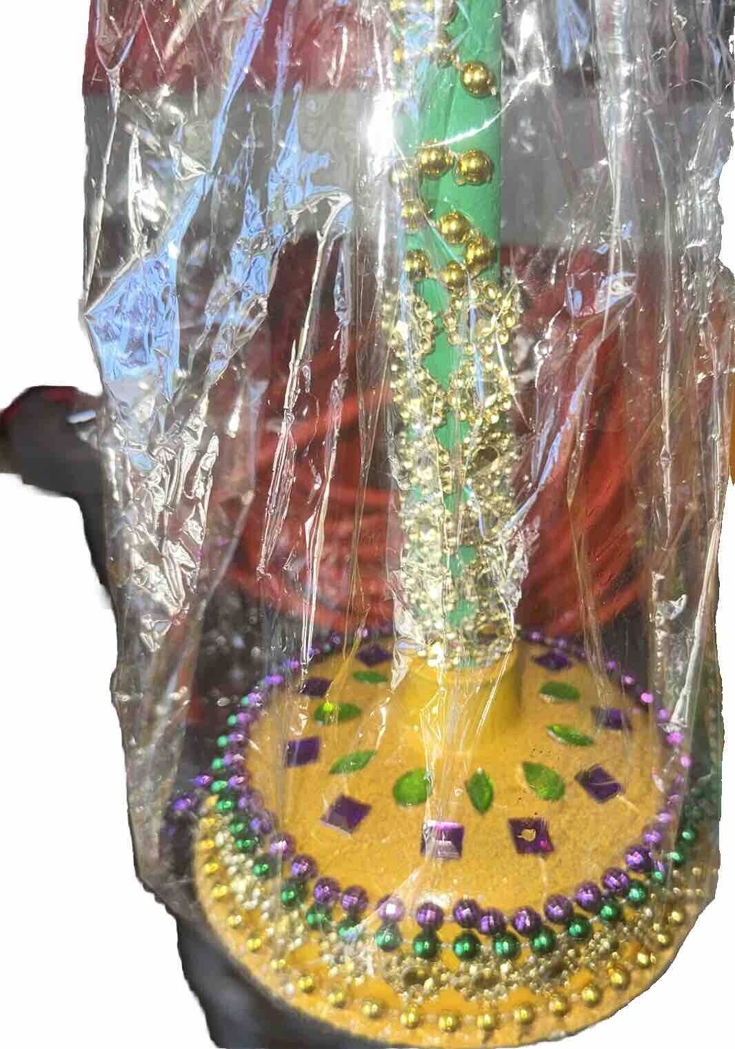 New Orleans Mardi Gras 2024 Krewe Of Tucks Hand Decorated Glitter Toilet Plunger
