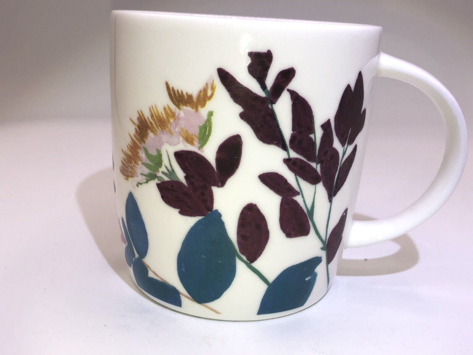 National Trust Very Rare Mug Flowers Leaves Made In UK.  GUC