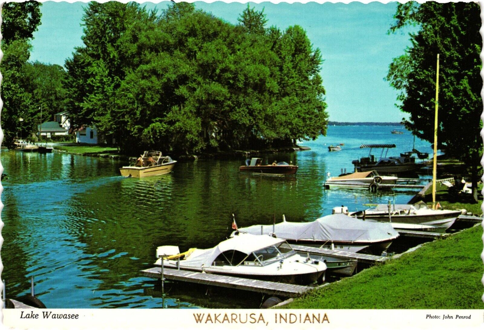 Continental Postcard Lake Wawasee Wakarusa Indiana
