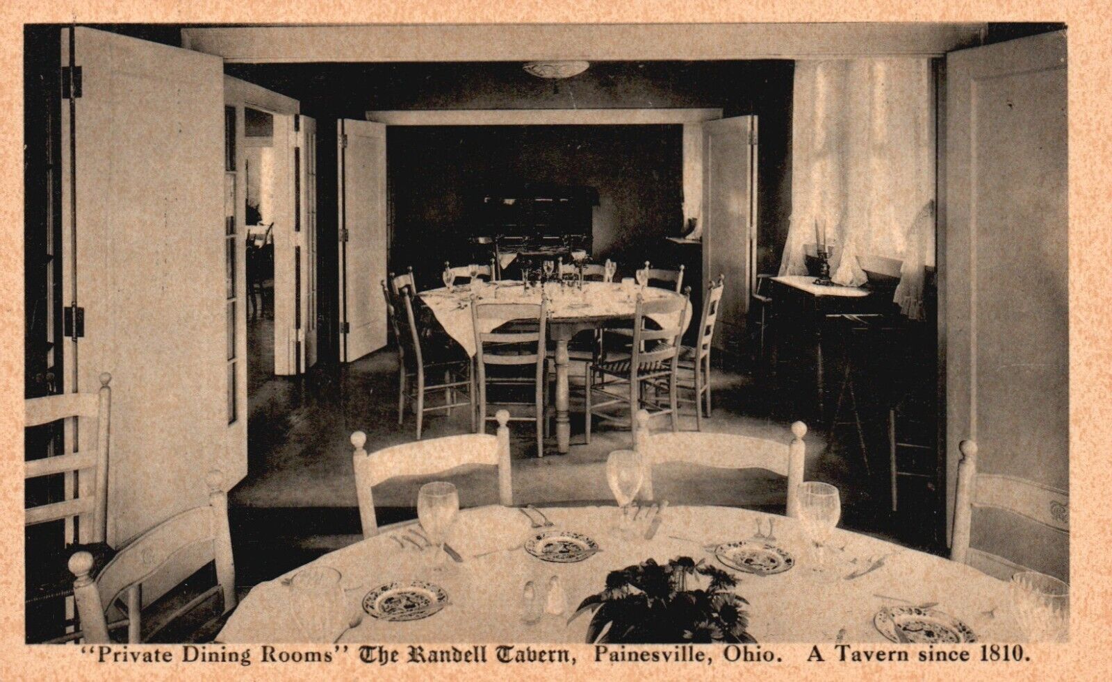 Postcard OH Painesville The Randall Tavern Private Dining Rooms Vintage PC J6177