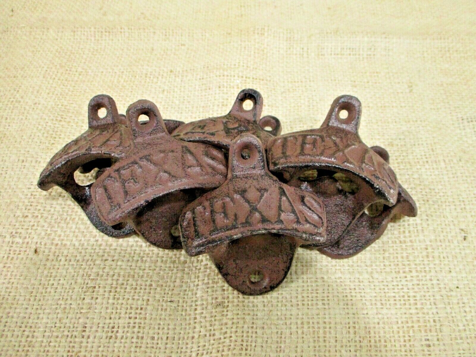 100 Texas Beer Soda Bottle Openers Cast Iron Wall Mounted Man Cave Rustic Gift