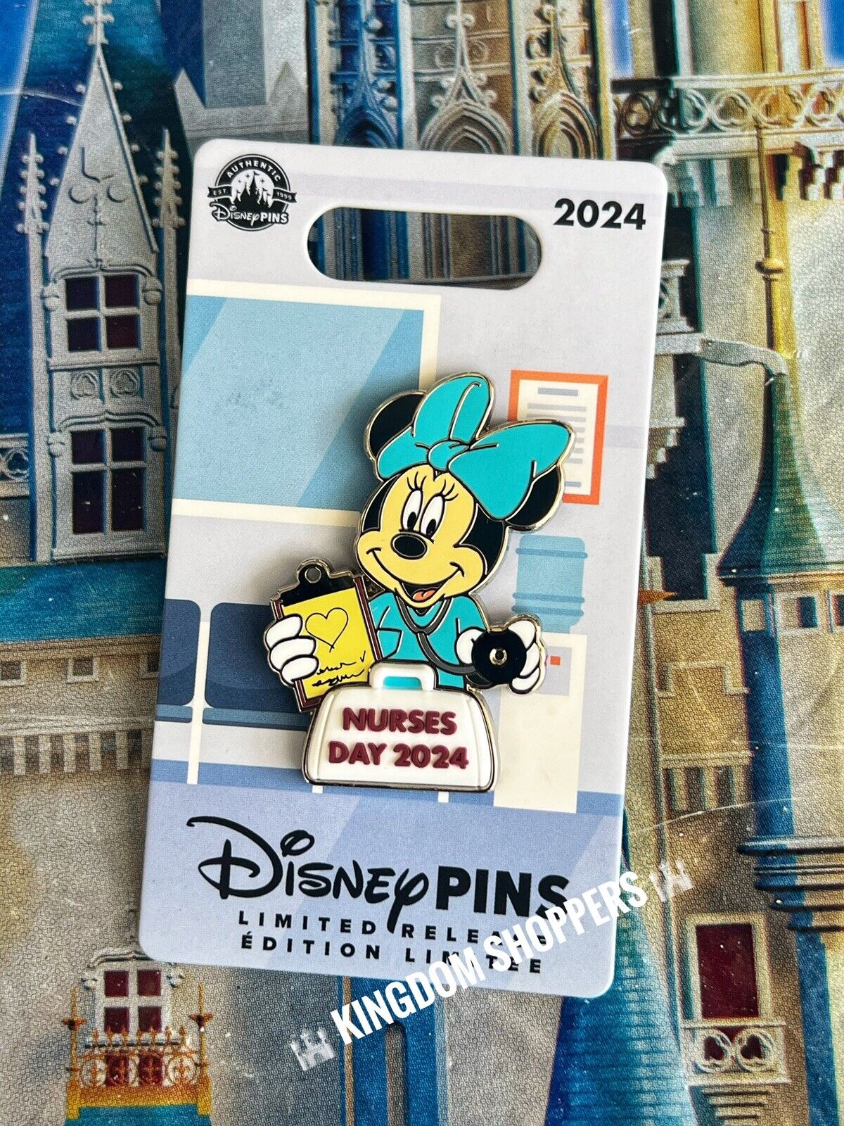 2024 Disney Parks Minnie Mouse Nurses Day Pin LR