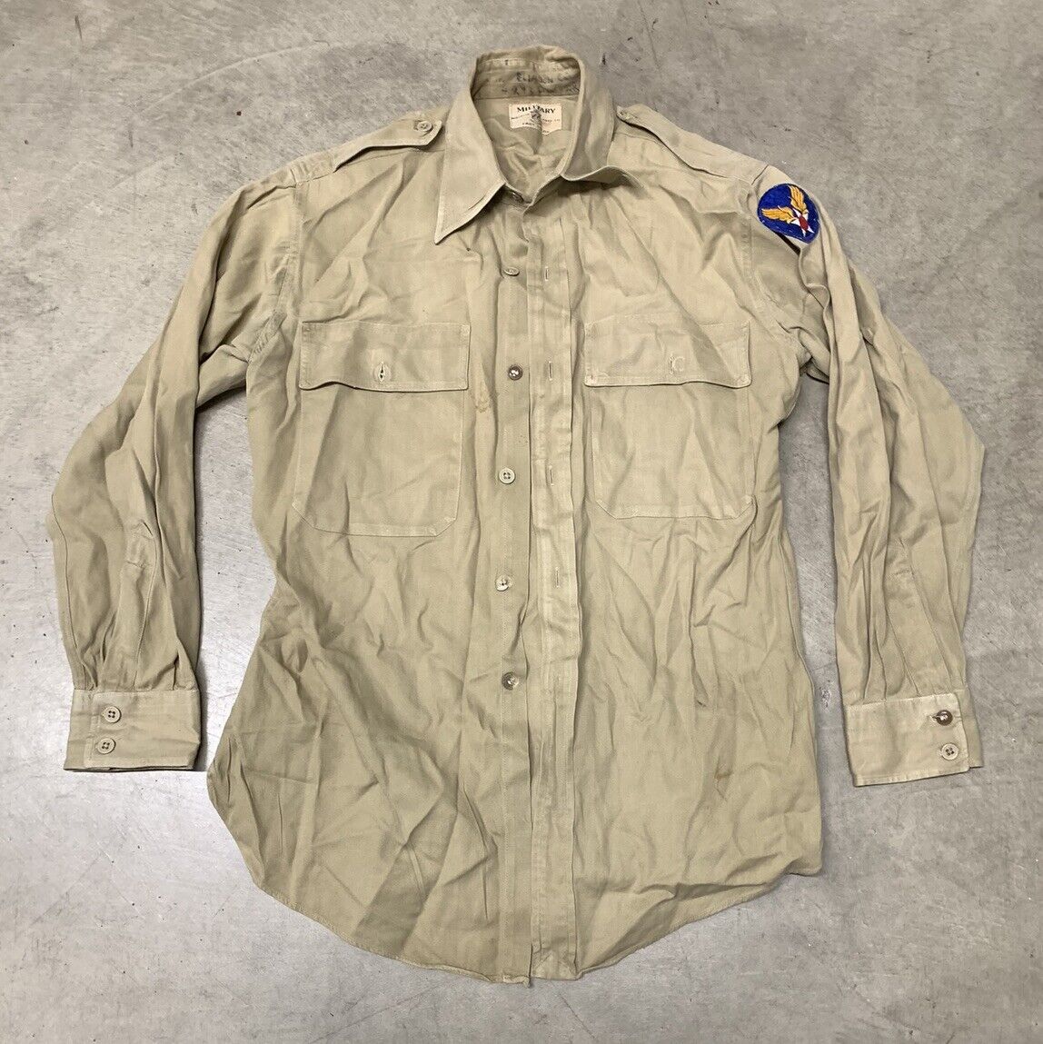 WWII US Army Air Corps Khaki Uniform Shirt