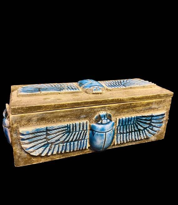 Handmade Egyptian Scarab Box