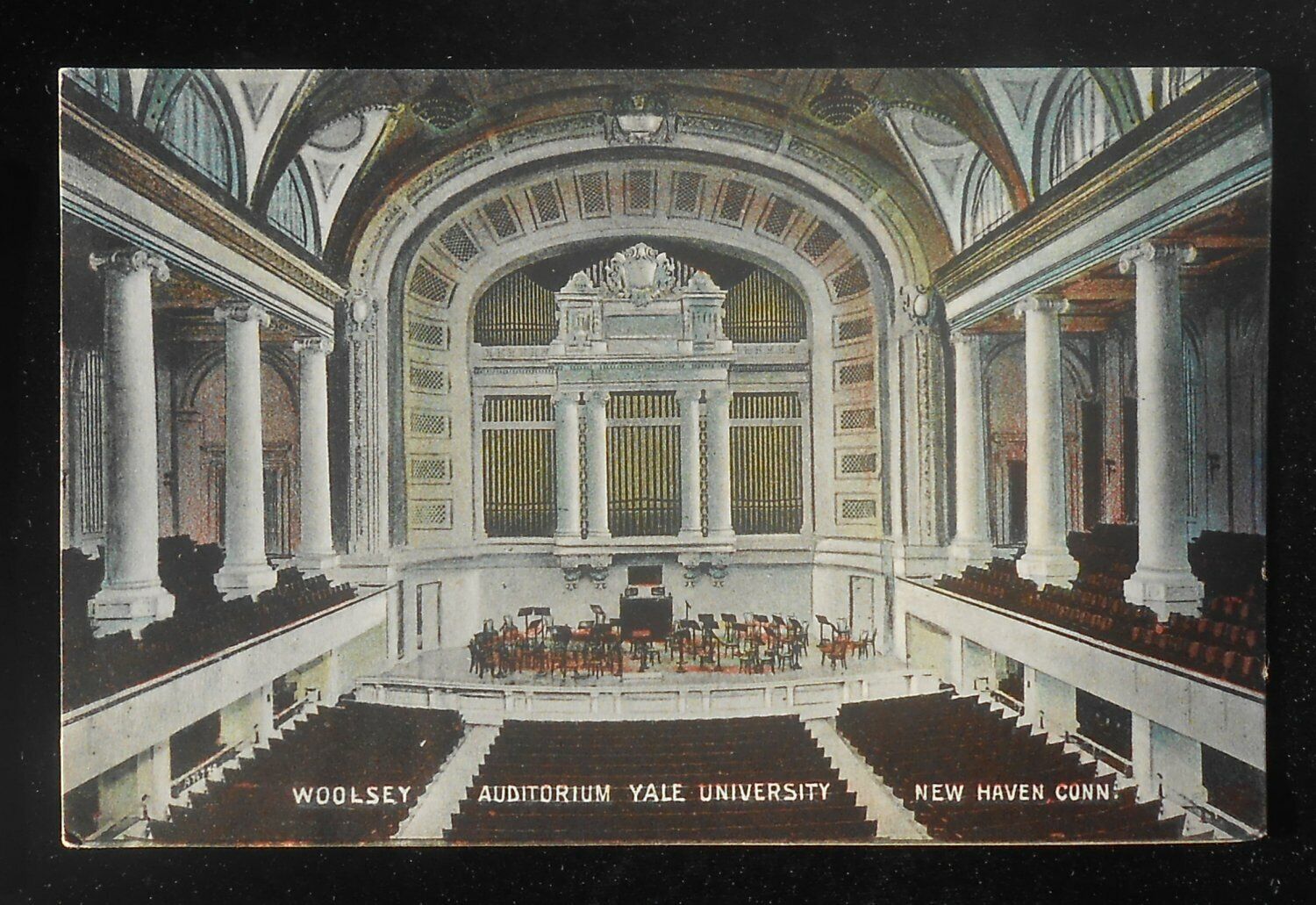 1900s INTERIOR Woolsey Auditorium Yale University Music Pit New Haven CT PC