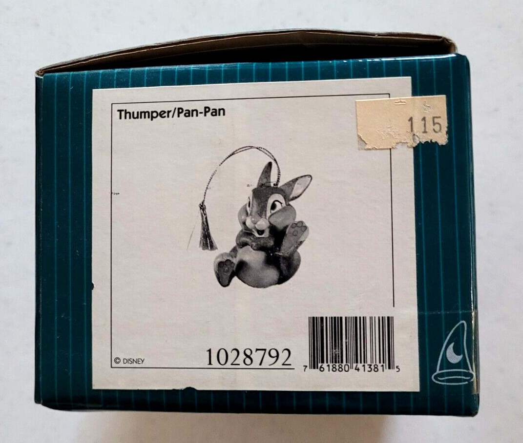 Vintage WDCC Thumper/Pan-Pan  Ornament  COA & Box NEW. Bambi Pin Included.