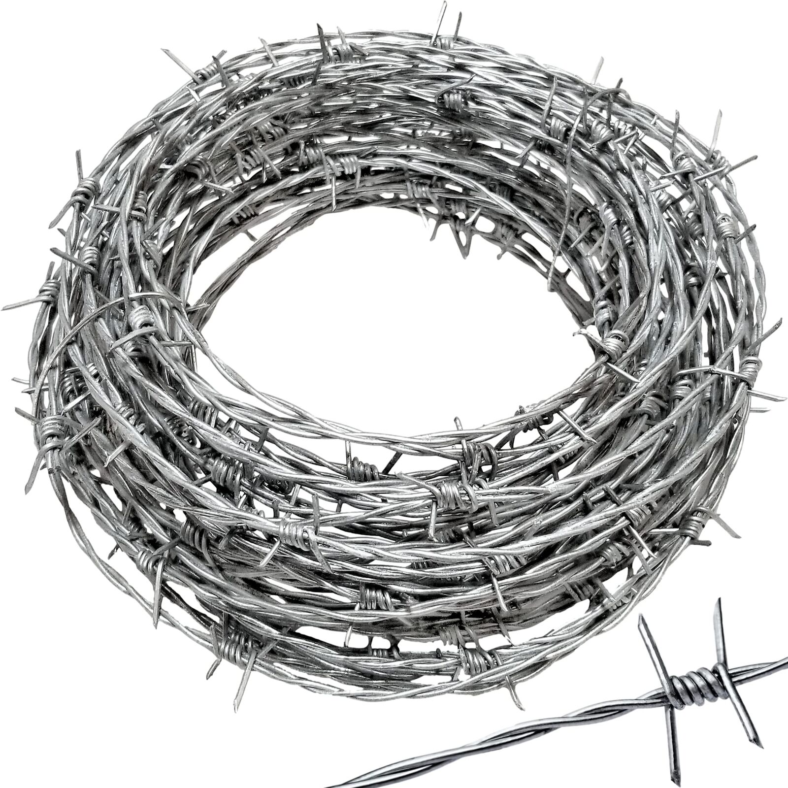 Real Barbed Wire 50ft 18 Gauge - Great for Crafts, Fences, and Critter Deterrent