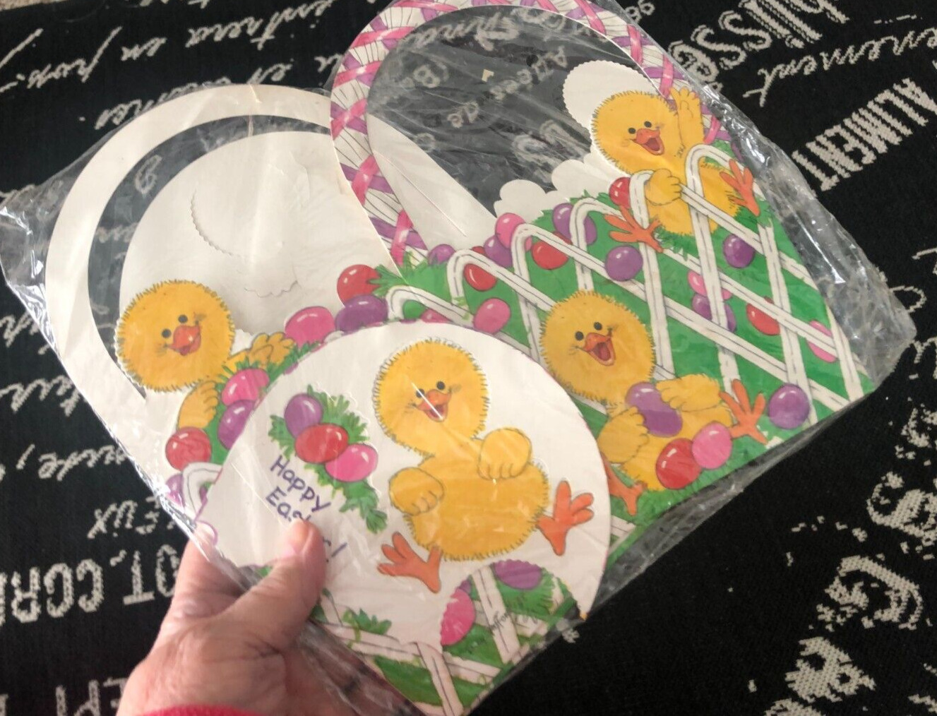 Unused Vtg '88 Suzy Spafford SUZYS ZOO Paper Cardboard EASTER BASKET Punch Out 1