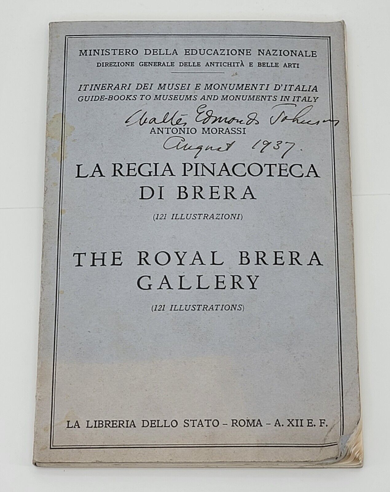 1937 Vintage Guide Book to the Royal Brera Gallery Milan Italy Italian art