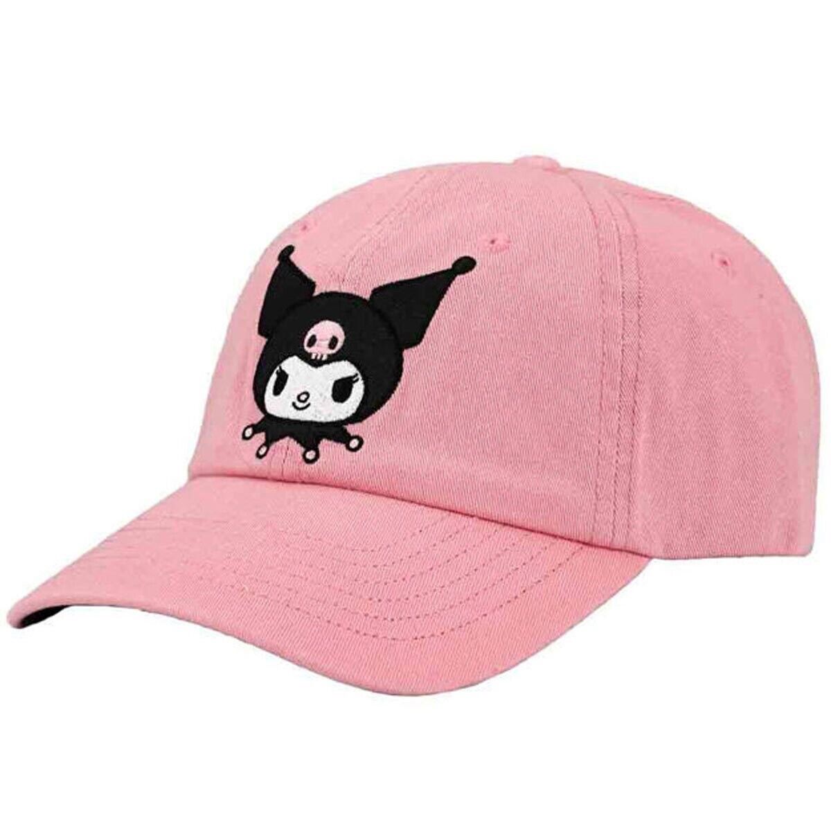 Bioworld • KUROMI Embroidered Pink Cotton Hat • One Size • Ships Free