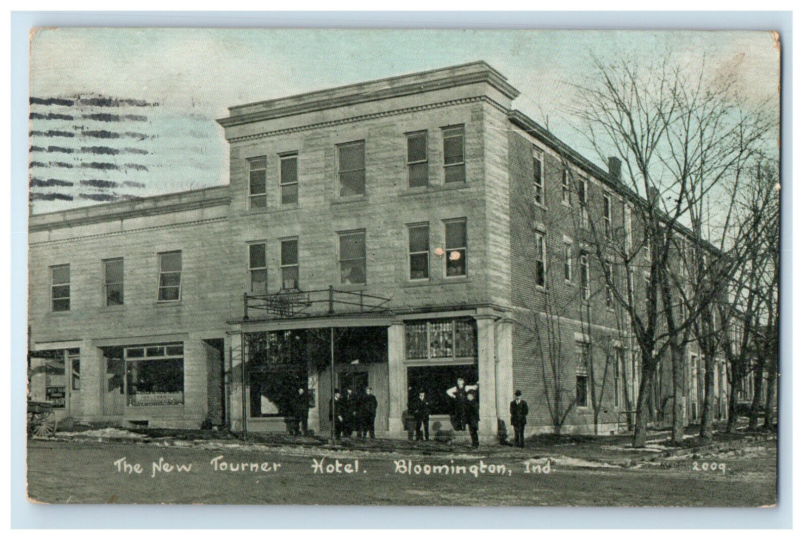 1909 The New Tourner Hotel, Washington Indiana IN Posted Antique Postcard