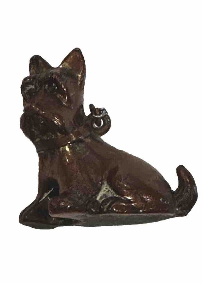 Scottie Dog Brass Scottish Terrier Vintage Cast Statue, Figurine, Paperweight