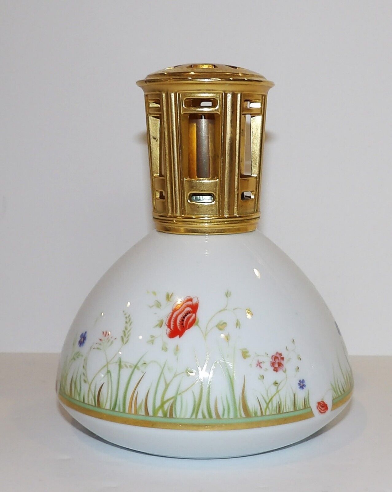 BEAUTIFUL VINTAGE LAMPE BERGER PARIS HAVILAND LIMOGES FLORALIES PORCELAIN LAMP