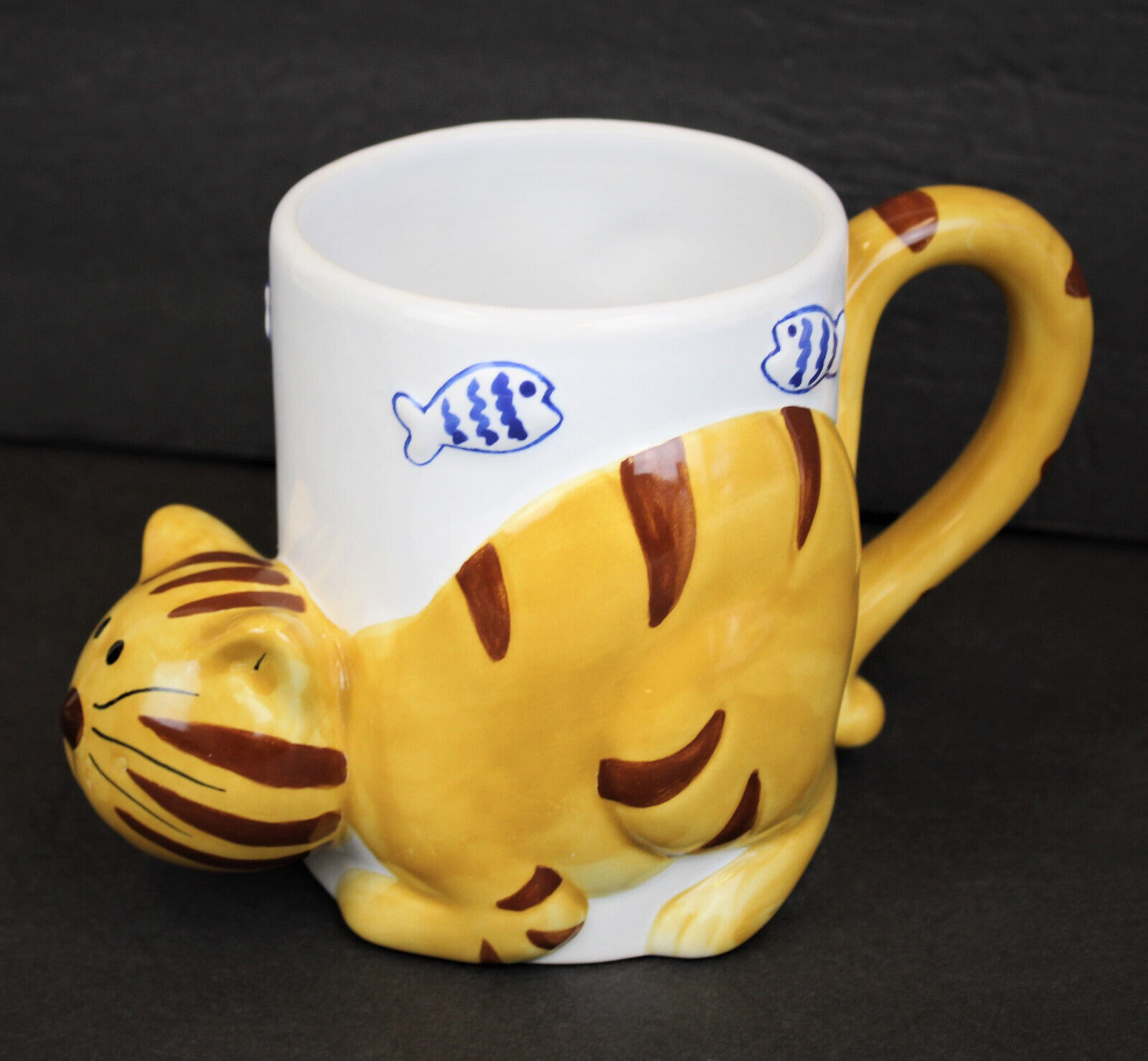 Orange Tabby Cat Coffee Mug Cup 3D Kitten JC Penny Home Collection Cat Lovers