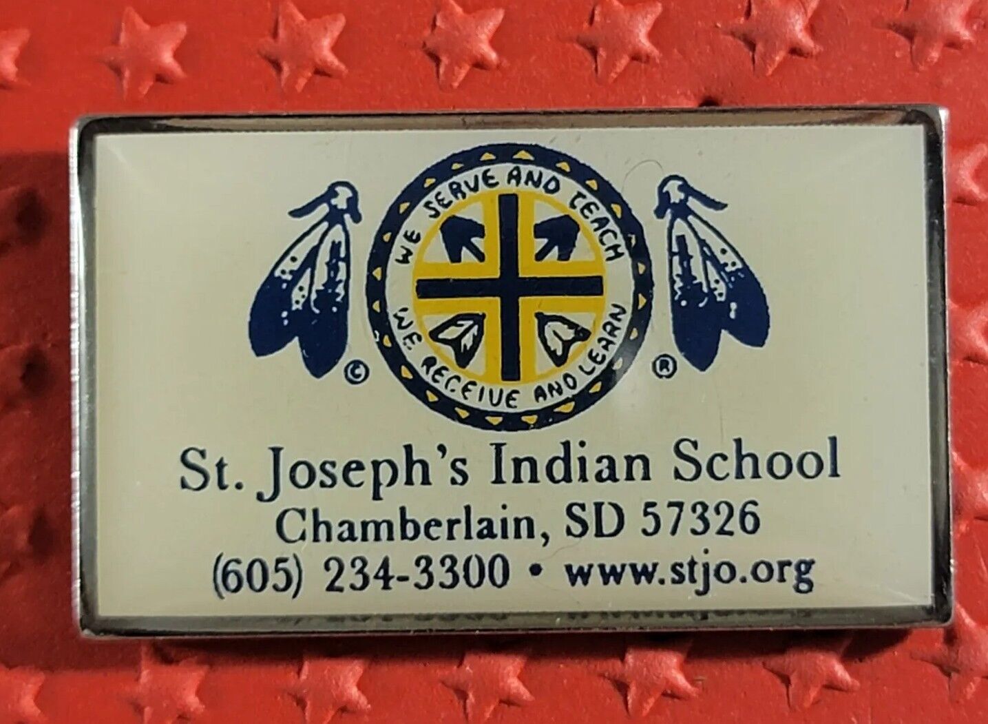 St Joseph\'s Indian School Pin Chamberlain, SD 57326Lapel Hat Pin