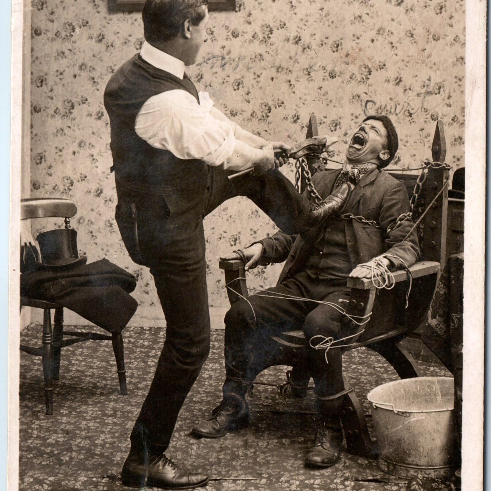 1907 Insane Dentist RPPC \