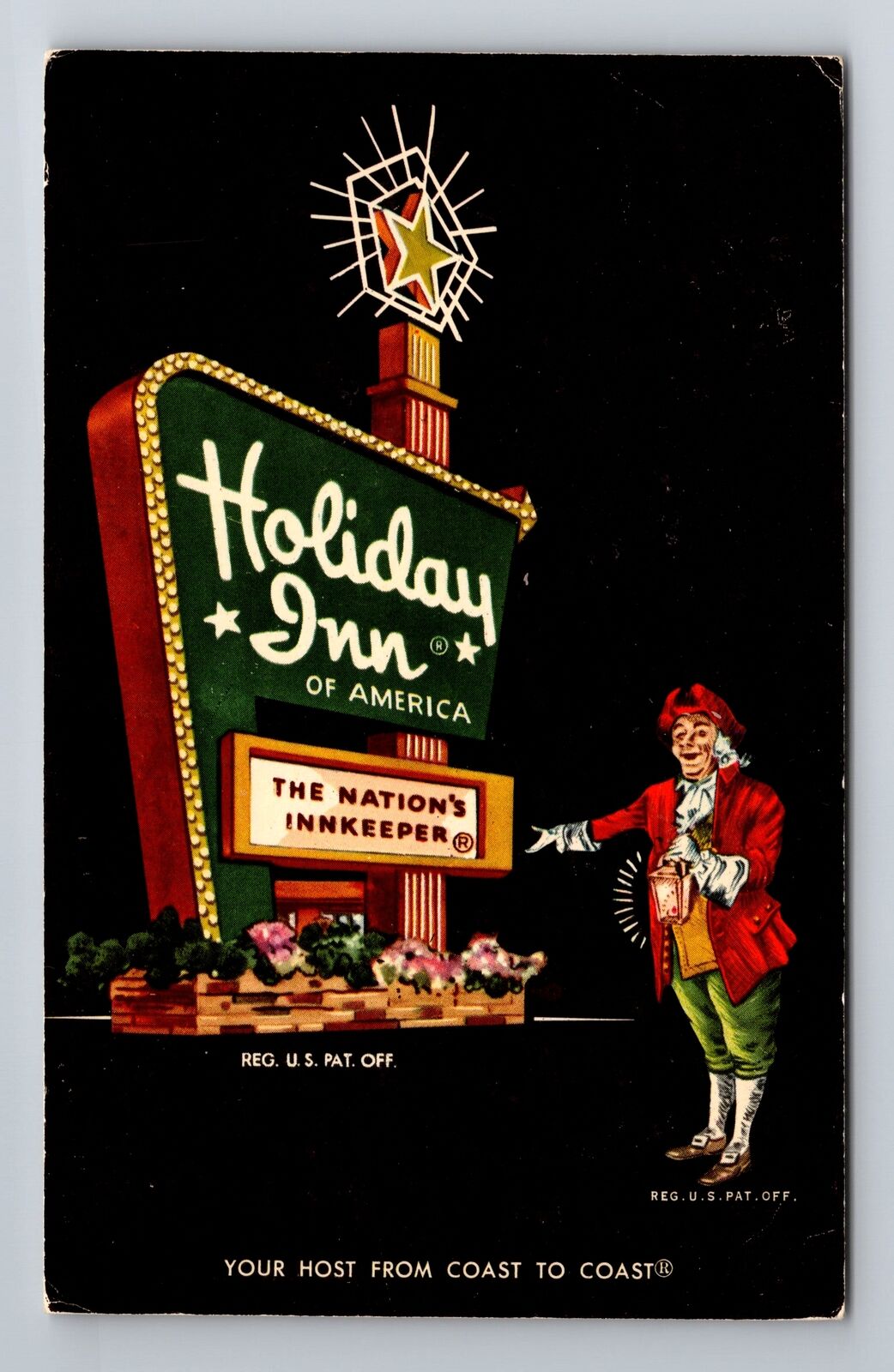 Greenville TX-Texas, Holiday Inn, Advertising, Antique Vintage Souvenir Postcard