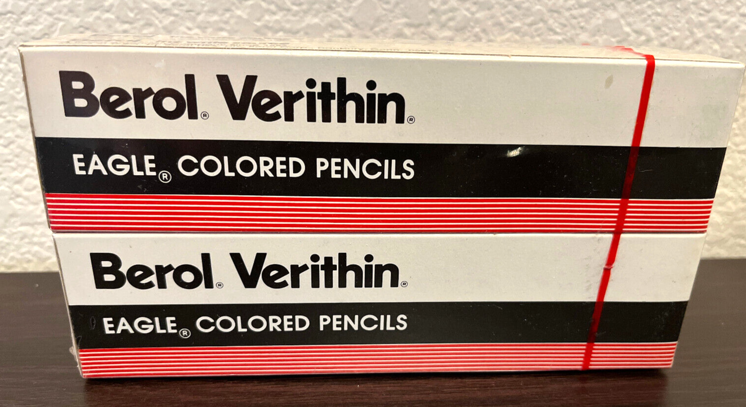 6 DOZEN Vintage Berol Verithin Eagle Colored Pencils - Carmine Red 745 - SEALED