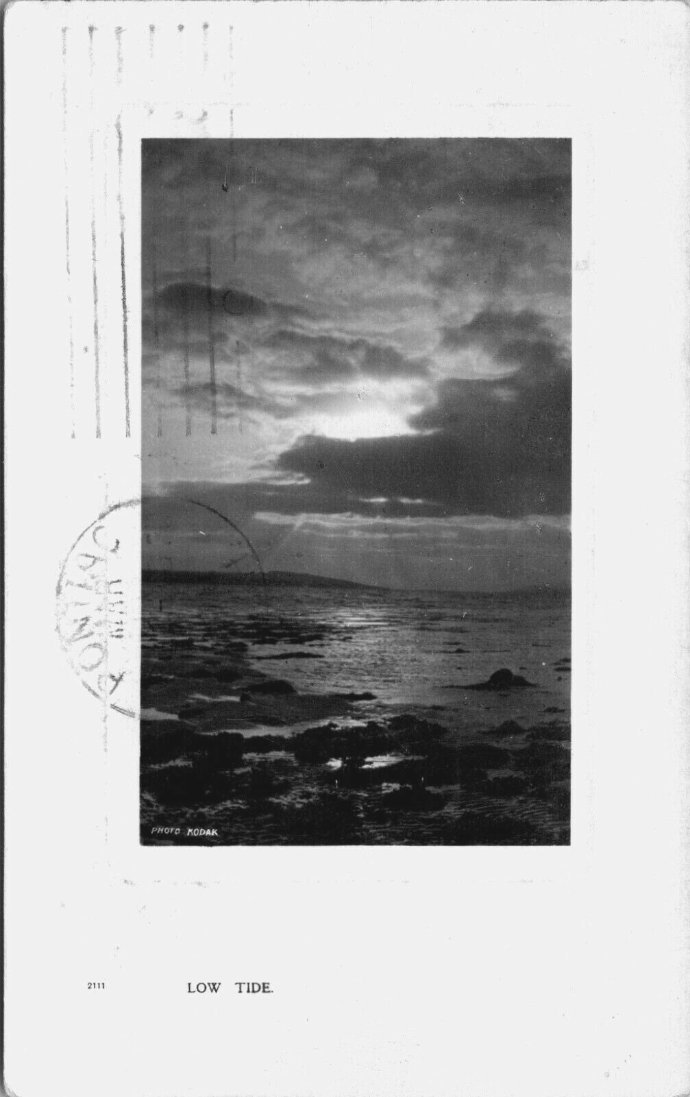 Artistic Lake View 1911 Kodak RPPC Low Tide Lake Michigan? Wave Cancel - A26