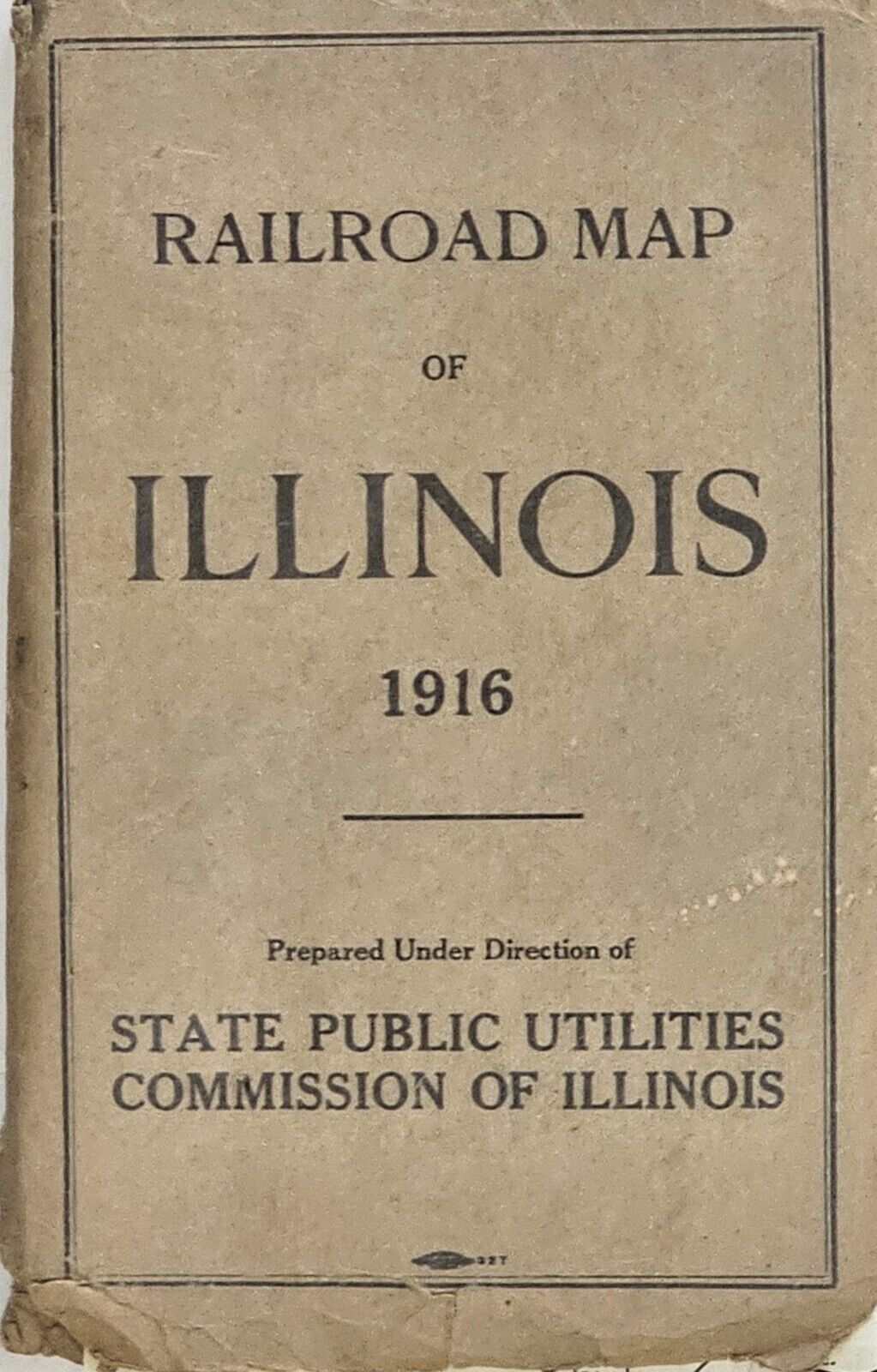 Railroad Map Of Illinois 1916  Huge Fold Out State Public Utilities