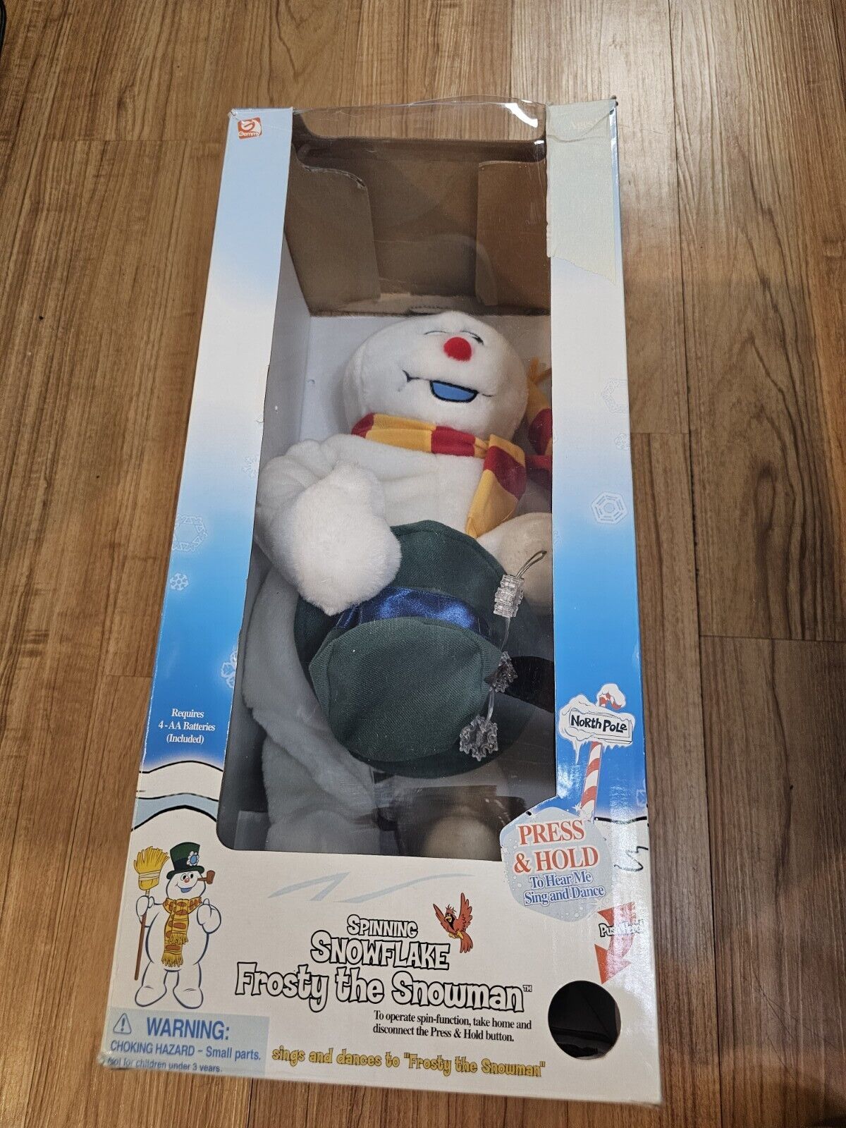 Vintage Frosty the Snowman Spinning Snowflake 2002 Working In Box
