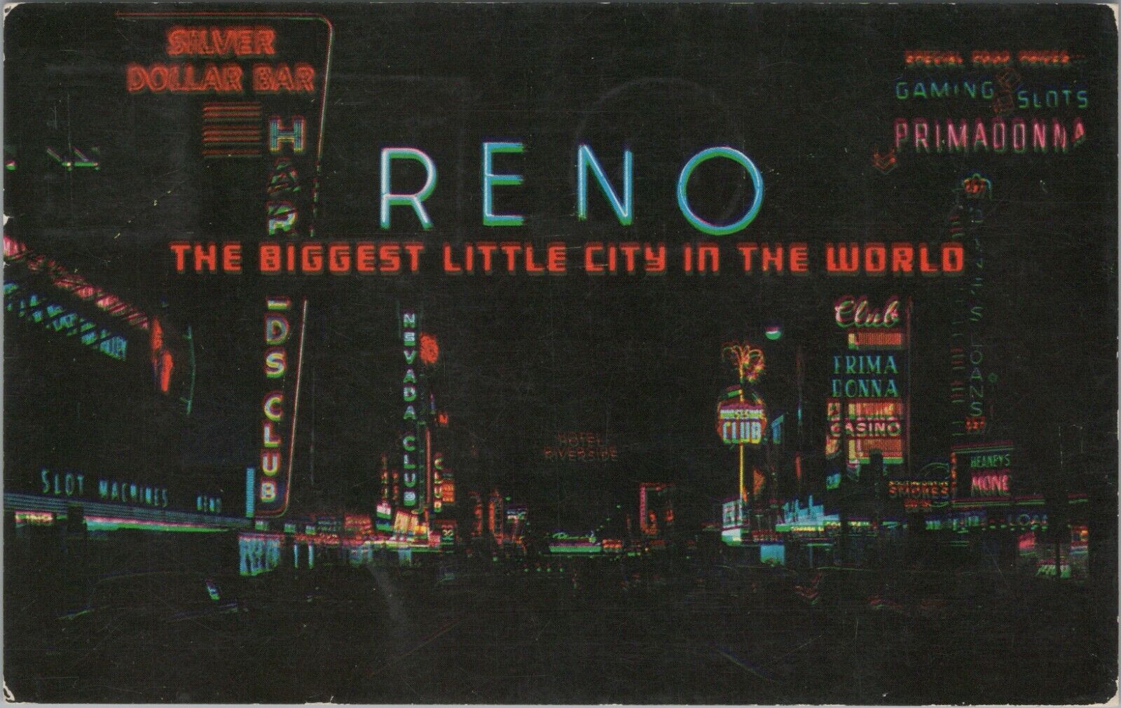 Reno The Biggest Little City In The World Nevada Posted Chrome Vintage Postcard