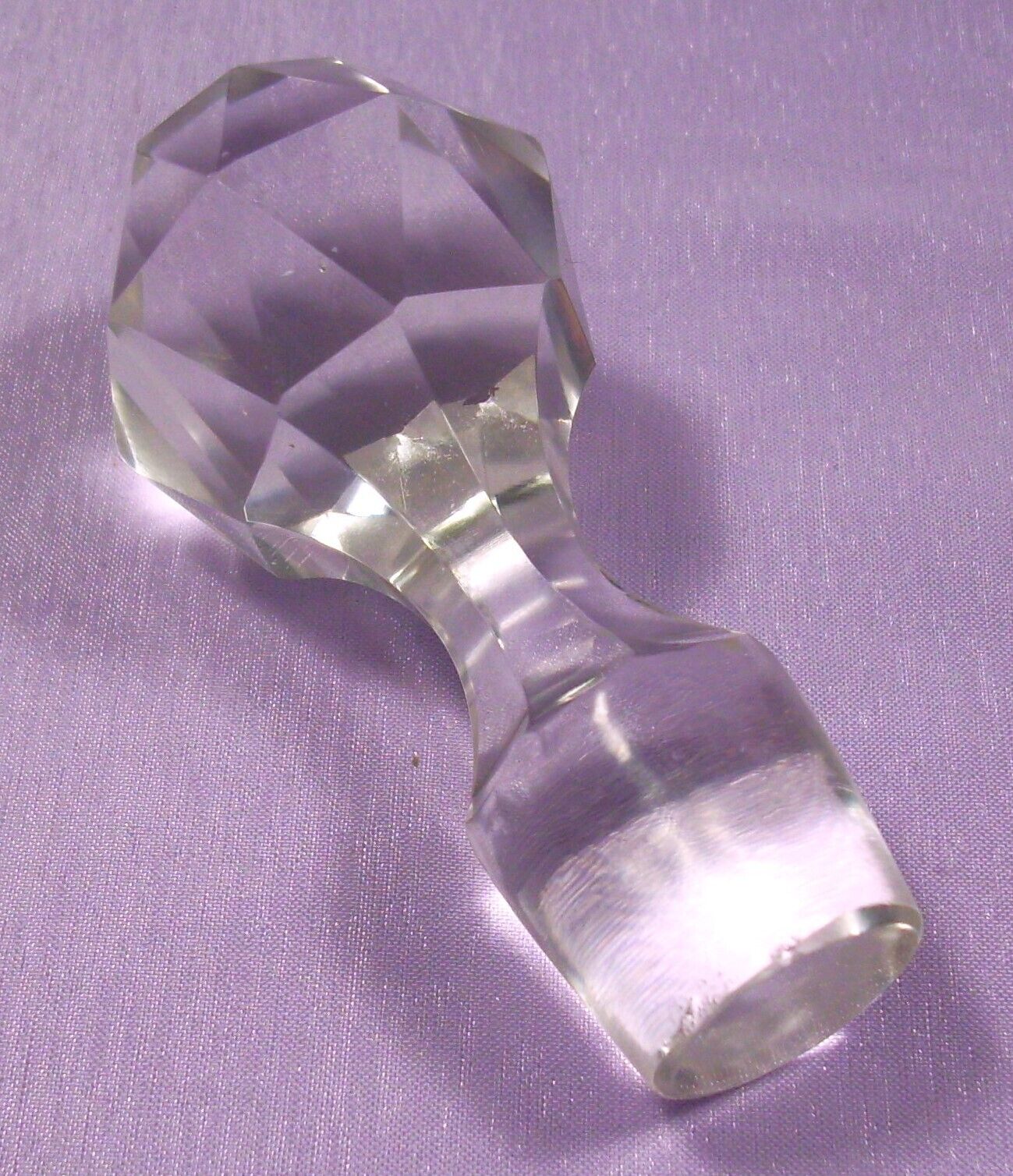 Antique Vintage Crystal Glass Decanter, Apothecary, Perfume Stopper L@@K