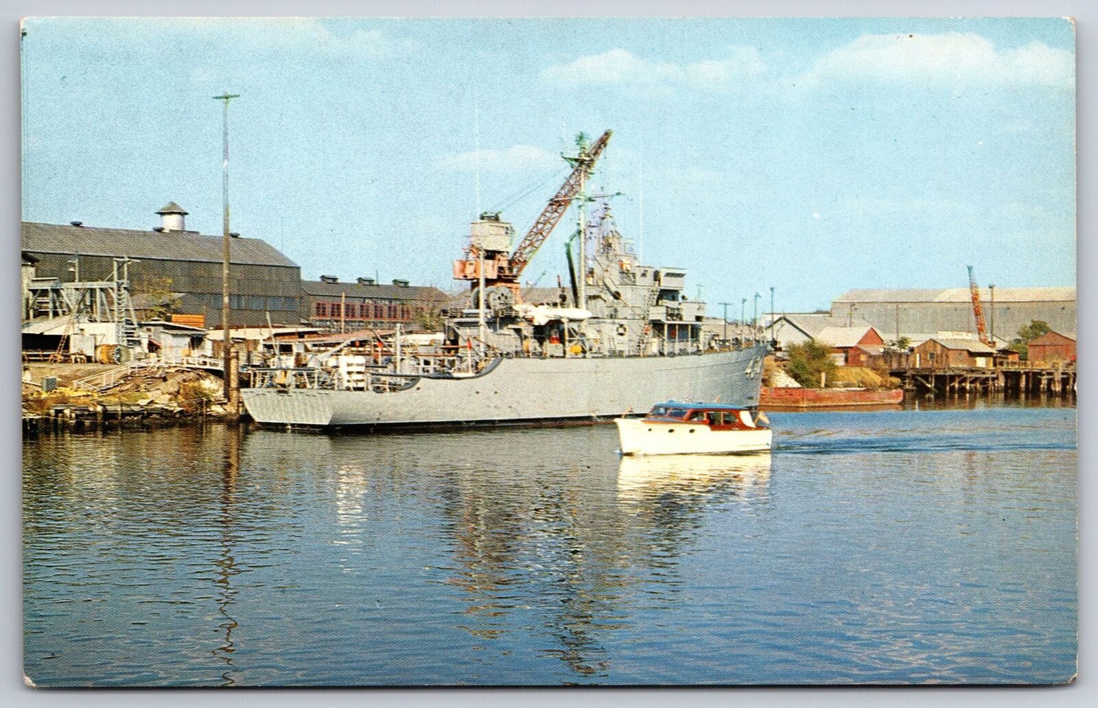 Stockton California~Stockton Shipworks on Channel~Navy~Air Force~1950s PC