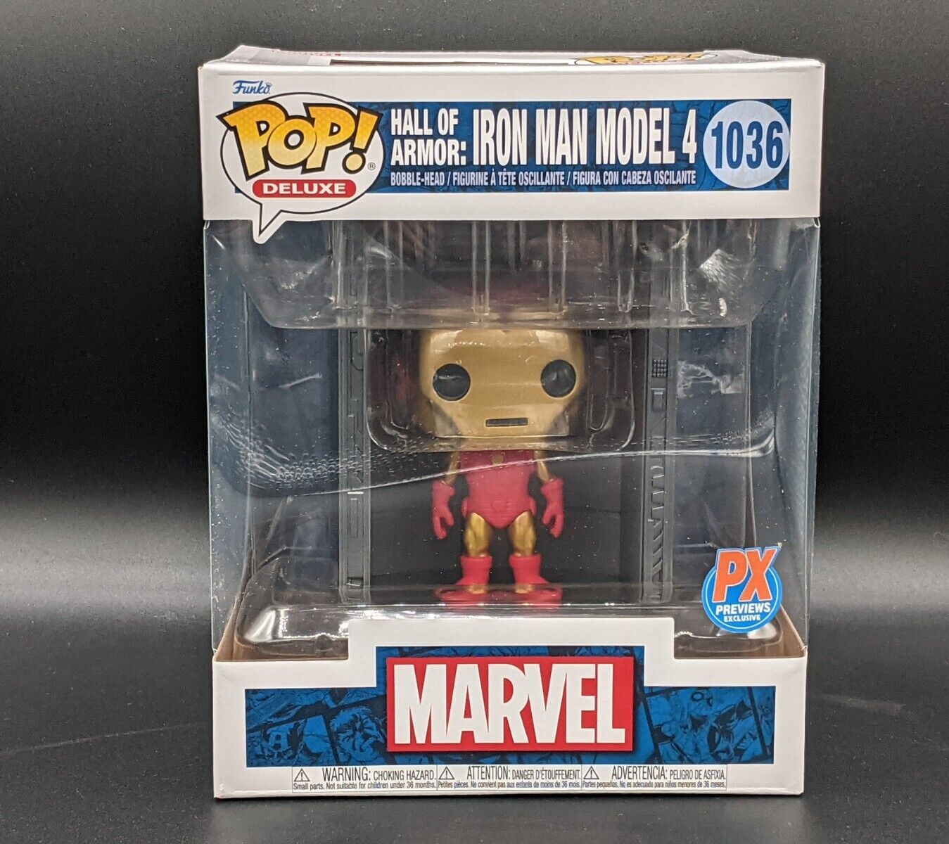 Funko POP Marvel Deluxe PX Hall of Armor Iron Man Model 4 #1036