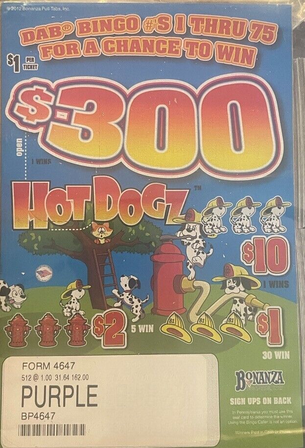 Hard Card Pull Tickets - 3 Pack Hot Dogz