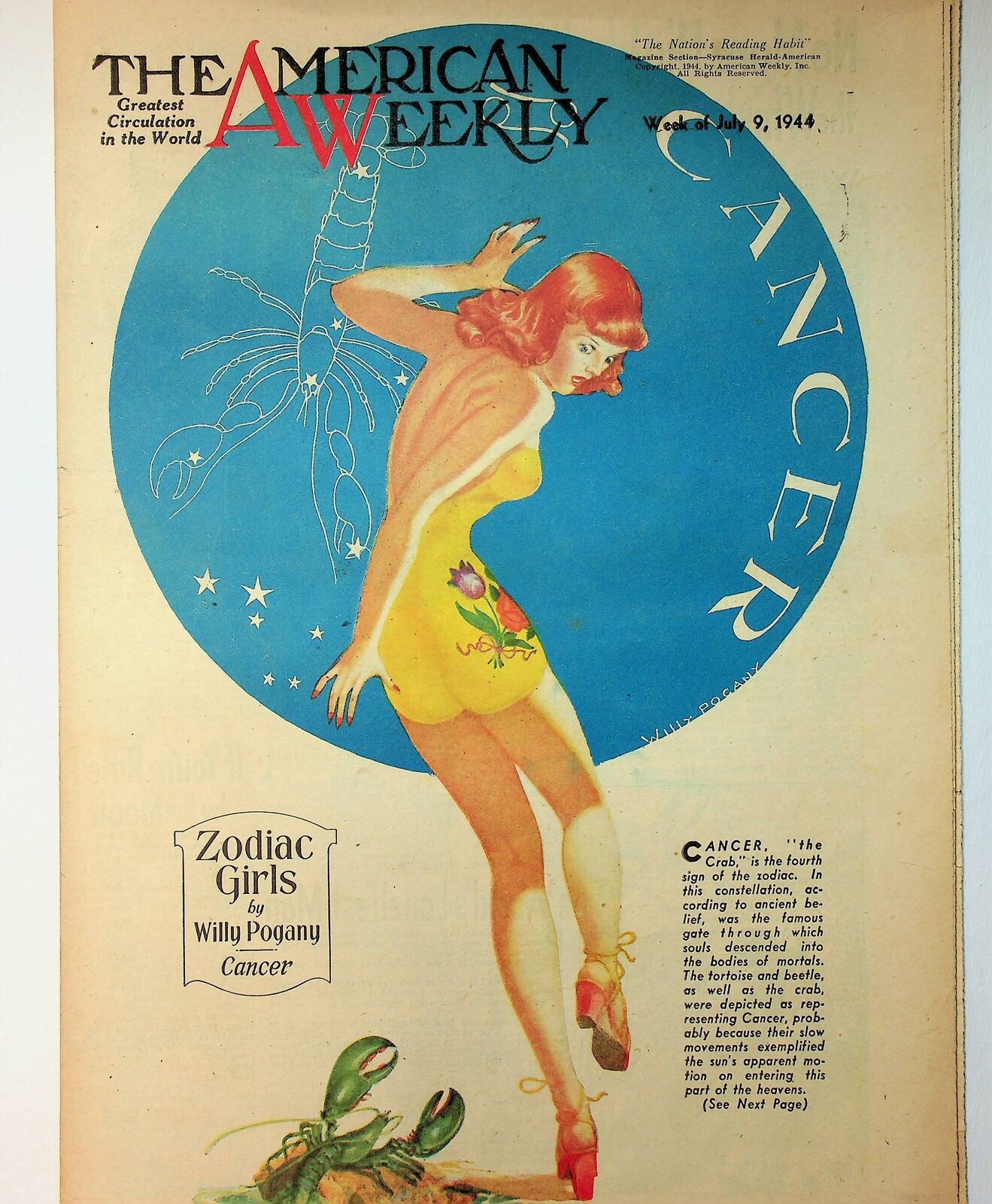 The American Weekly Magazine Jul 9 1944 VG