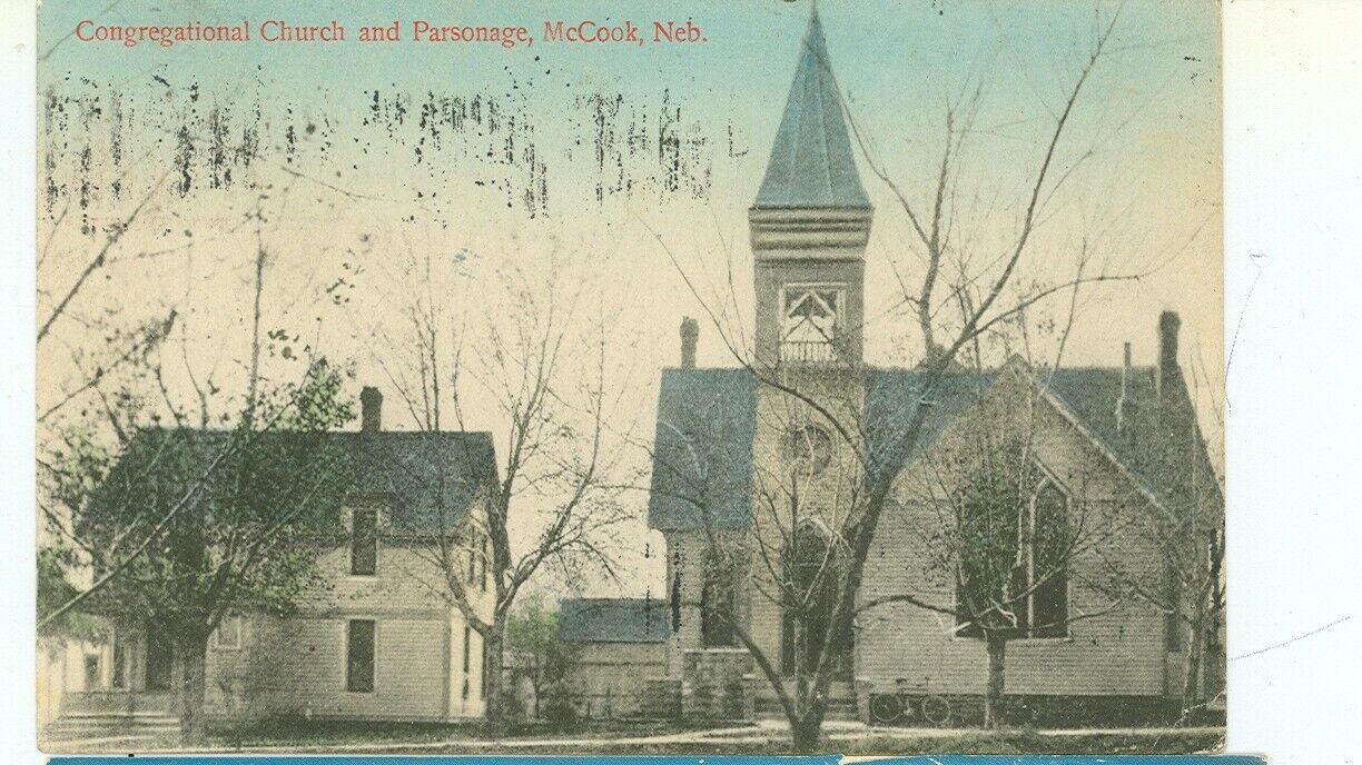 MCCOOK,NEBRASKA-CONGREGATIONAL CHURCH/PARSONAGE-PM1912-#13900-(NE-M)