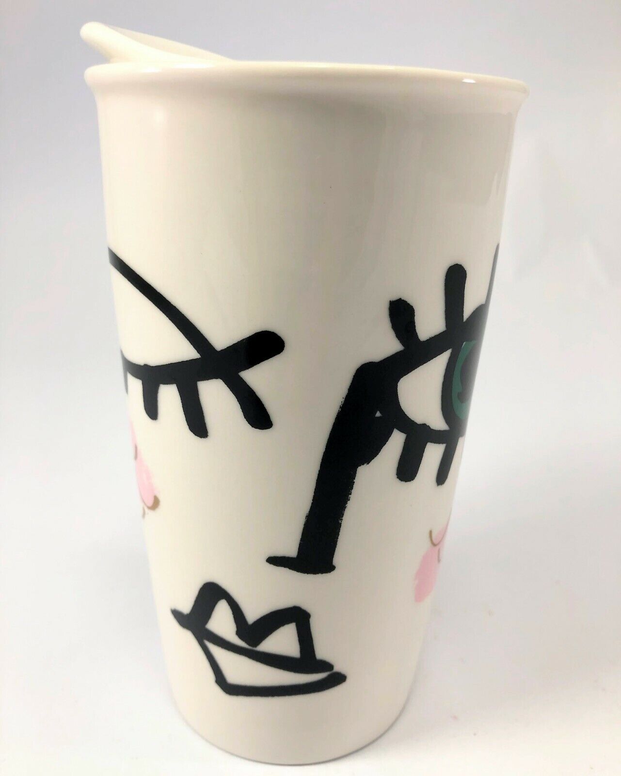 Starbucks 2014 Mermaid Ceramic Tumbler Travel Coffee Mug 12 oz