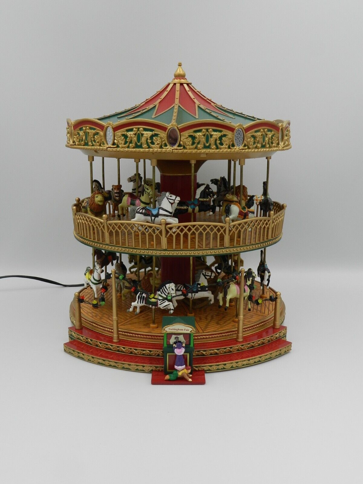 Mr. Christmas Animated Double Decker Carousel Music Light Up Spins 30 Songs
