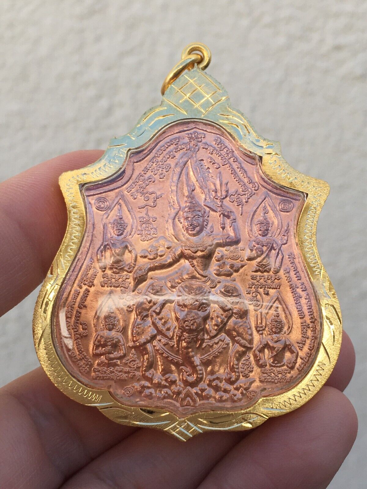 Gorgeous Huge Thep Phra Narai Chong Krut  Thai Amulet Charm Luck Protection