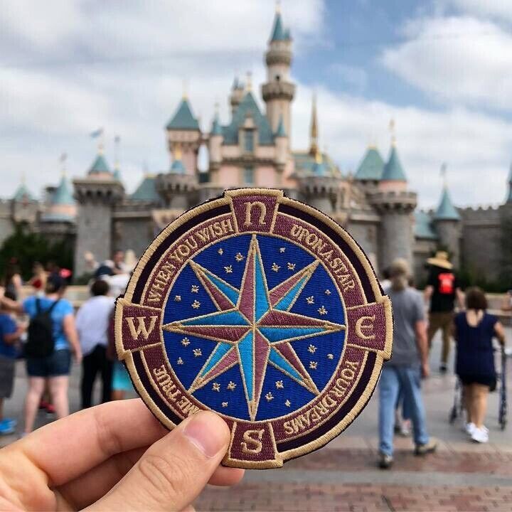 When You Wish Upon a Star Disneyland Compass 4” Disney Iron-On Patch