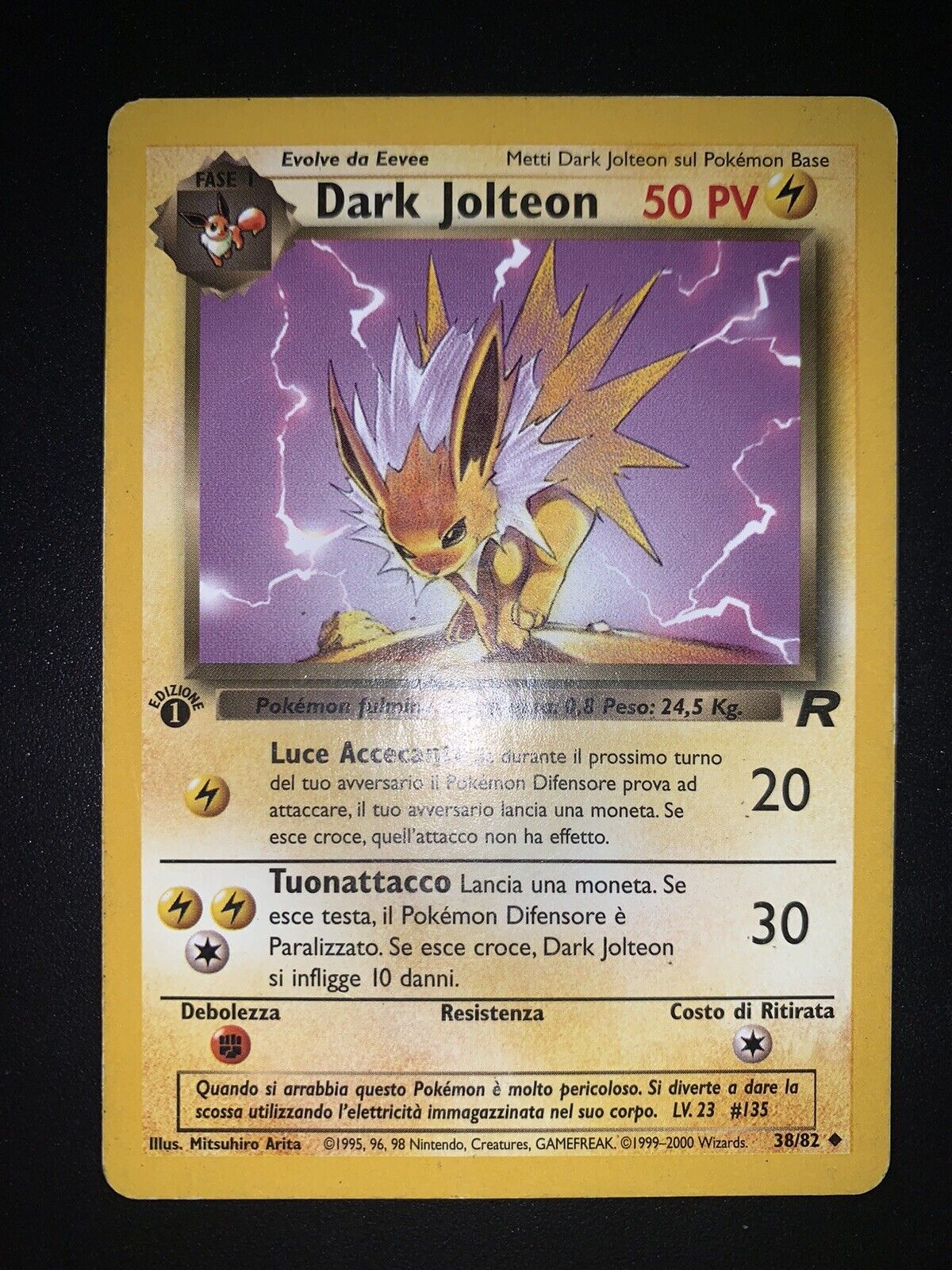 Pokemon Card Dark Jolteon Team Rocket Ita Italian 38/82 First Edition